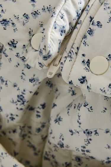 BLUE FLORAL COTTON MATERNITY BAG - Blue by Zara