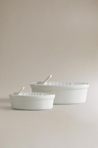 TIN CAN-SHAPED CERAMIC JAR - Cream by Zara - Image 0