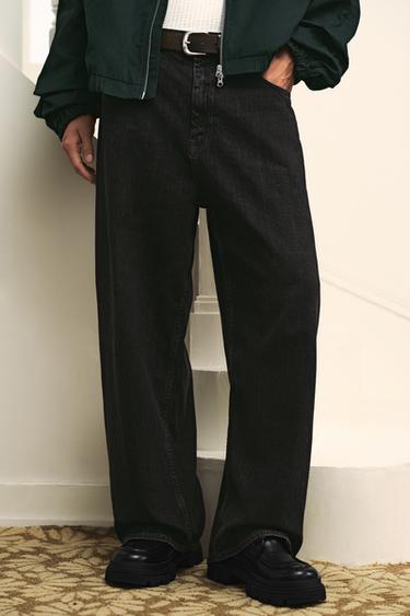 WIDE FIT JEANS - Brown by Zara