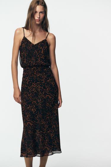 ANIMAL PRINT MIDI DRESS - Leopard by Zara