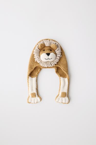 100% WOOL LION HAT LIMITED EDITION - Brown by Zara - Image 0