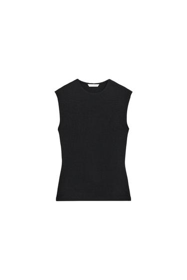SLEEVELESS TOP - Black by Zara