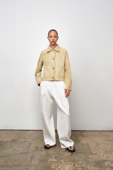 ZW COLLECTION PALAZZO TROUSERS - Oyster-white by Zara