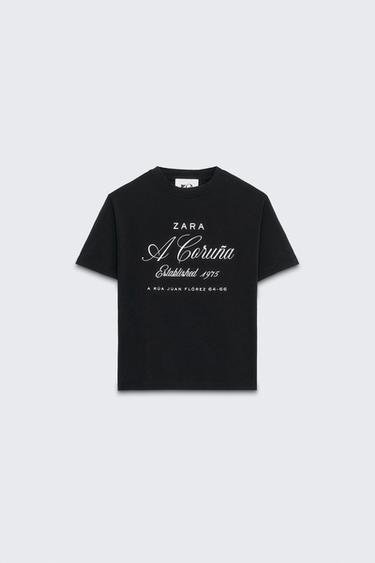 50TH ANNIVERSARY SLOGAN PRINT T-SHIRT - Black by Zara