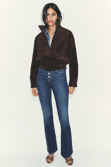Z.06 HIGH-WAIST FLARE JEANS - Blue by Zara