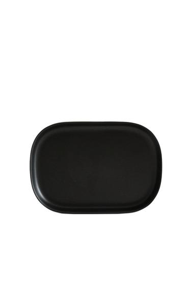BLACK RESIN BATHROOM TRAY - Black by Zara