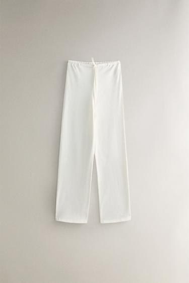 COTTON TROUSERS - Ecru by Zara - Image 0