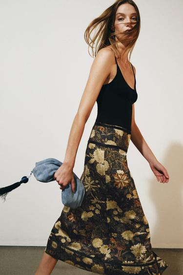 ZW COLLECTION FLORAL PAREO SKIRT - Multicoloured by Zara