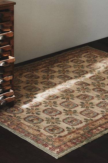 VINTAGE DESIGN JUTE RUG - Pink by Zara