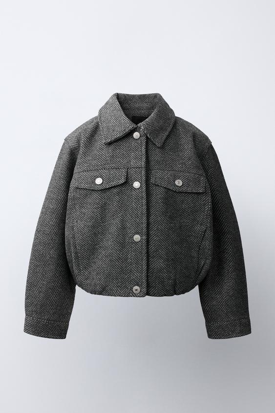 SOFT BALLOON JACKET - Black / White by Zara - Image 0
