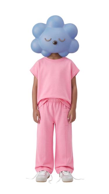 PLAIN T-SHIRT WITH LABEL - Chalk pink by Zara