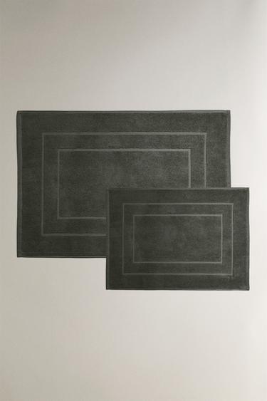 COTTON BATH MAT - Dark grey by Zara