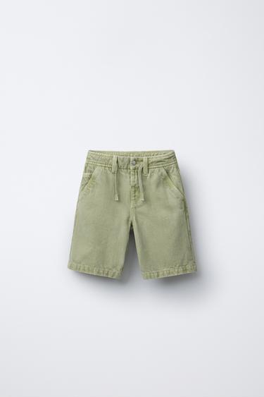 FADED BERMUDA SHORTS - Light green by Zara - Image 0