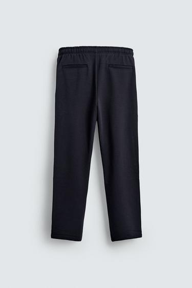 COMFORT JOGGER WAIST TROUSERS - Navy blue by Zara