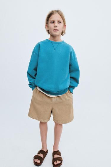 STORIESZ - LINEN BLEND BERMUDA SHORTS WITH DARTS - Mink by Zara