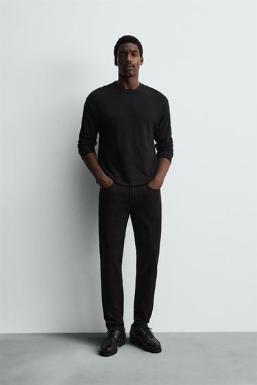SLIM FIT JEANS - Black by Zara