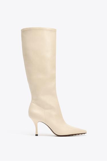 HIGH-HEEL BOOTS - White by Zara - Image 0