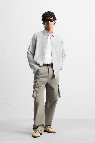 LYOCELL - COTTON SHIRT - Stripes by Zara - Image 0