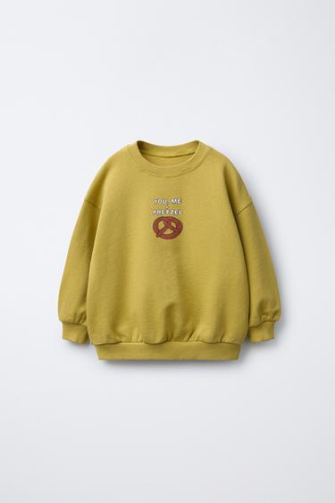 PRINTED SWEATSHIRT - Mid-yellow by Zara - Image 0