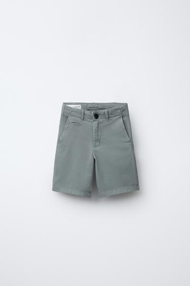 BASIC CHINO BERMUDA SHORTS - Sea green by Zara - Image 0