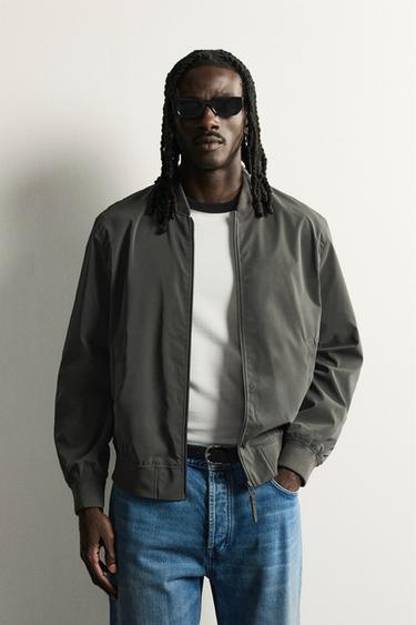 TECHNICAL BOMBER JACKET - Grey green by Zara