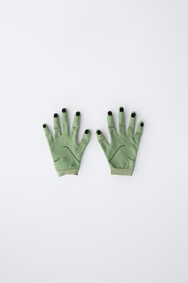 FRANKENSTEIN FANCY DRESS GLOVES - Green by Zara - Image 0