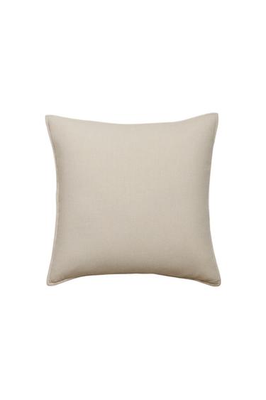 LINEN AND COTTON CUSHION COVER - Ecru by Zara