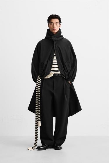 OVERSIZE FIT TECHNICAL PARKA - Black by Zara