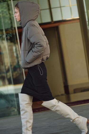 WATER AND WIND PROTECTION SHORT PUFFER ANORAK - Khaki by Zara