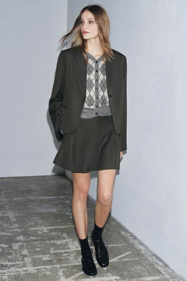 ZW COLLECTION STRAIGHT BLAZER - Khaki by Zara