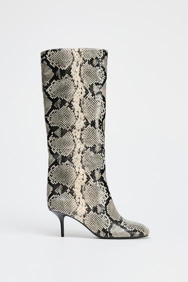 ANIMAL PRINT HIGH HEEL BOOTS - Multicoloured by Zara - Image 0
