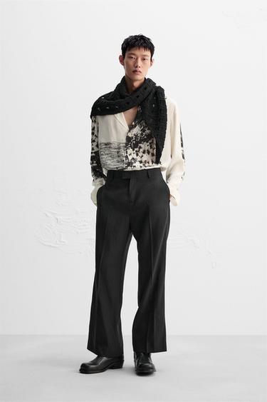 LIMITED EDITION FLARE DINNER TROUSERS - Black by Zara - Image 0