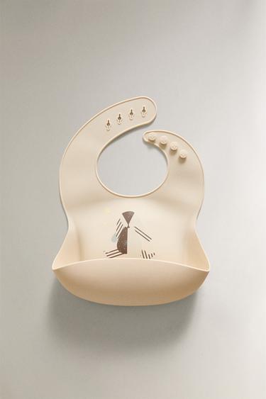 CHILDREN'S RABBIT SILICONE BIB - Multicoloured by Zara