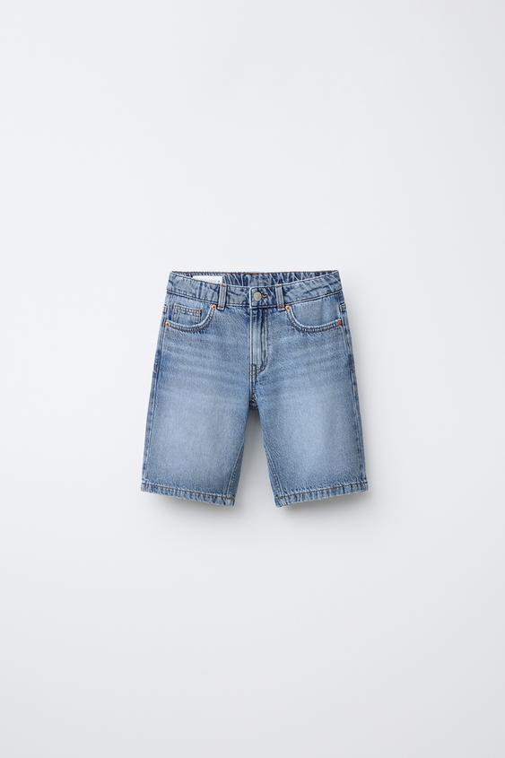 STRAIGHT DENIM BERMUDA SHORTS - Blue by Zara - Image 0