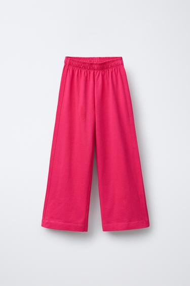 HEAVY WEIGHT WIDE-LEG TROUSERS - Fuchsia by Zara