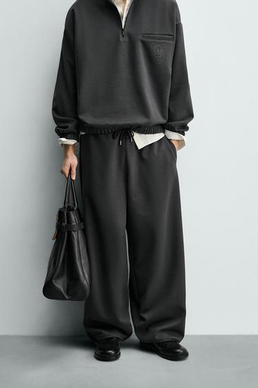BAGGY FIT JOGGER TROUSERS - Anthracite grey by Zara