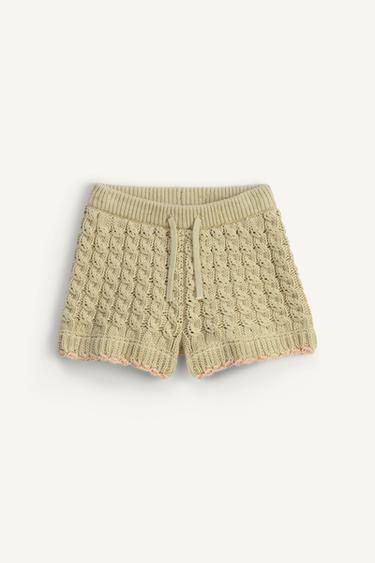 LIMITED EDITION KNIT BERMUDA SHORTS - Pistachio by Zara