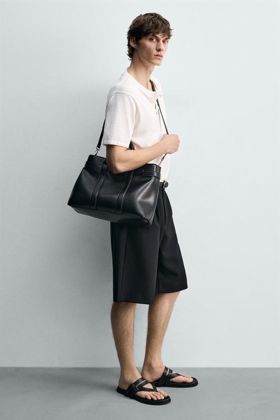 HANDBAG WITH BELT DETAIL - Black by Zara - Image 0