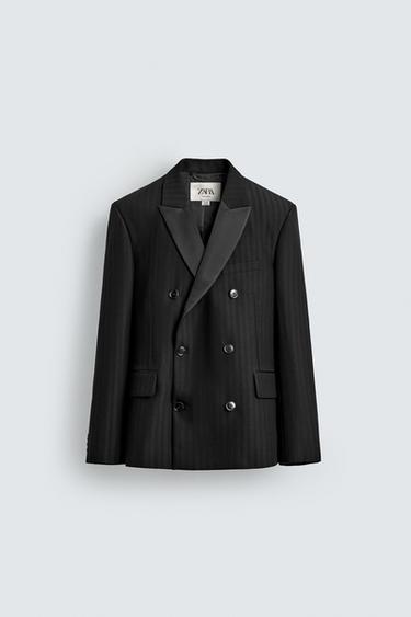 LIMITED EDITION DOUBLE-BREASTED SUIT BLAZER - Black by Zara