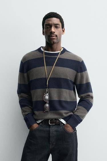 STRIPED CASHMERE JUMPER - Stripes by Zara