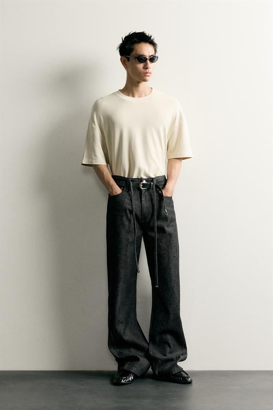 BASIC WASHED RELAXED FIT T-SHIRT - Oyster-white by Zara - Image 0