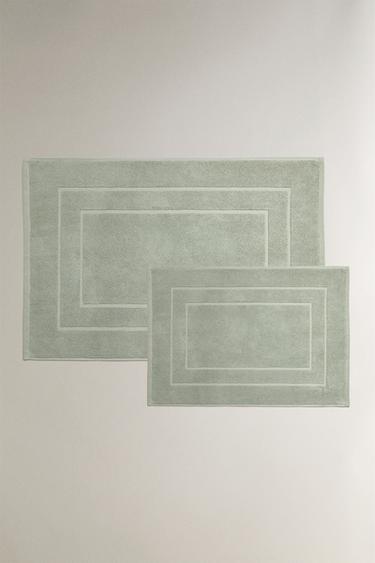 COTTON BATH MAT - Blue / Green by Zara