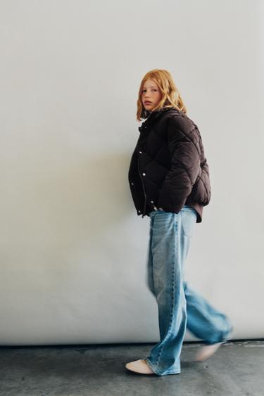 RUBBERISED PUFFER JACKET - Brown by Zara