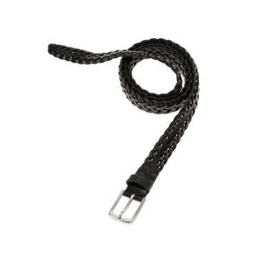 LONG BRAIDED LEATHER BELT - Dark brown by Zara