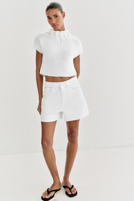 Z1975 MOM FIT SHORTS - White by Zara - Image 0