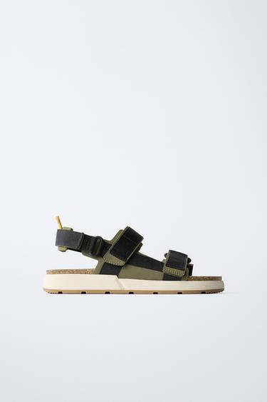 TECHNICAL SANDALS - Khaki Green by Zara