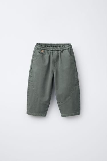 BALLOON TROUSERS WITH CUT-OUTS - Duck blue by Zara