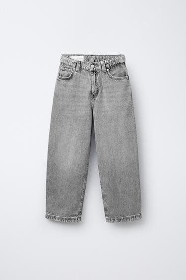 RELAXED BAGGY JEANS - Mid-grey by Zara