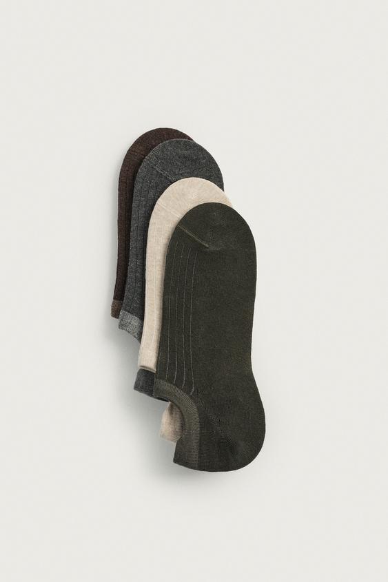 PACK OF 4 NO-SHOW SOCKS - various by Zara - Image 0