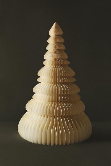 (160 CM) FLOOR PAPER CHRISTMAS TREE - Oyster-white by Zara